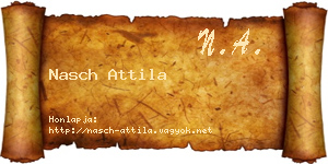 Nasch Attila névjegykártya